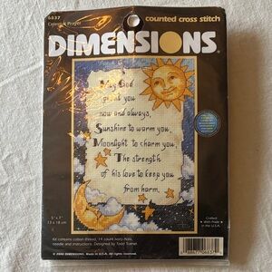 Dimensions Counted Cross Stitch Kit with Sun and Moon Design
